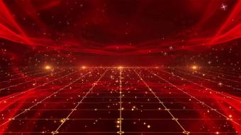 高端晚会大屏红色党政4K舞台背景模板