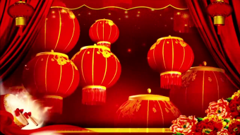 喜庆节日大红灯笼舞台背景视频