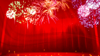 新春喜庆烟花背景素材