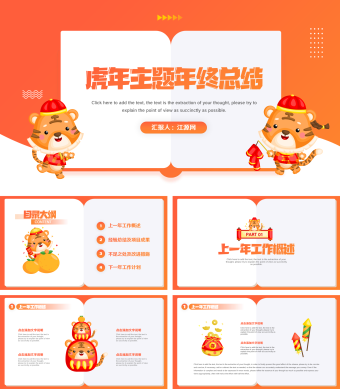 虎年主题年终总结模板