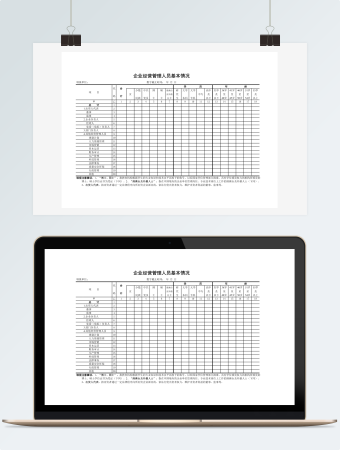 企业经营管理人员基本情况表