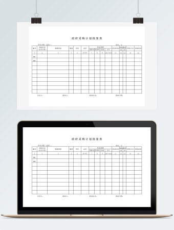 政府采购计划表模板