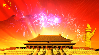 华表红旗红绸