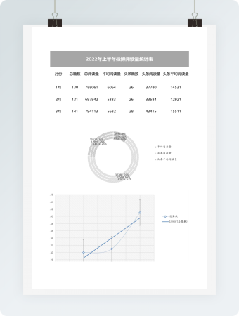 扁平微博数据汇报excel表模板