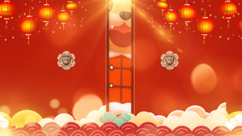 喜庆大气新年虎年春节开门红背景片头