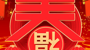 喜庆欢快虎年新年快乐片头背景