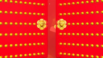 喜庆新年虎年开门大红背景片头