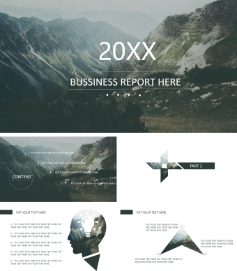 英文白色简约商务商业计划书PPT模板