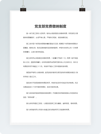 党支部党费缴纳制度文档