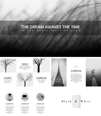 欧美英文黑白简约商务汇报PPT模板