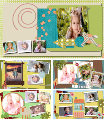 可爱儿童成长相册PPT