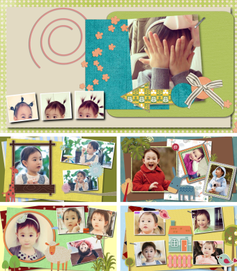 可爱儿童成长纪念相册