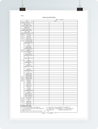 供货企业自查表