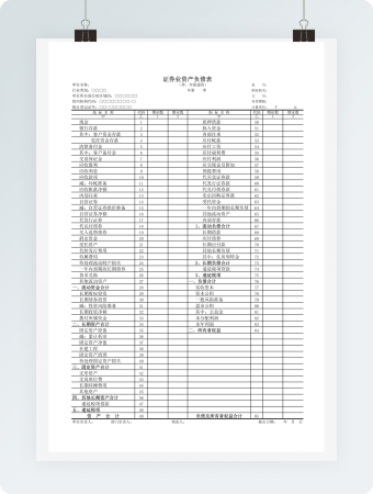 证券业资产负债表2