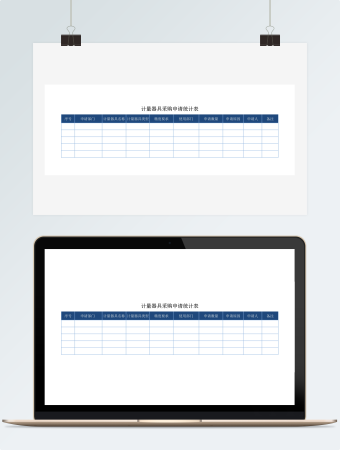 计量器具采购申请统计表