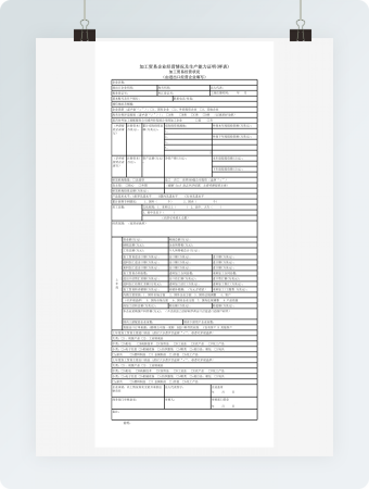 加工贸易企业经营情况及生产能力证明