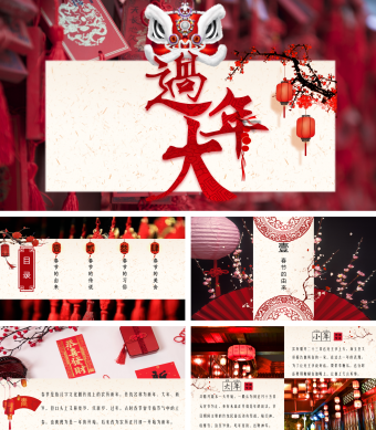 白色创意卡通春节传统习俗介绍