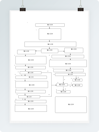 空白通用竖版流程图3