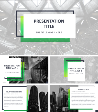 灰色商务风通用PPT模板