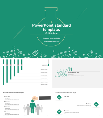 绿色简约通用PPT模板2