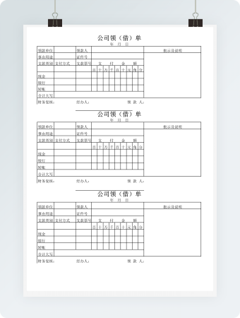 公司领（借）单2