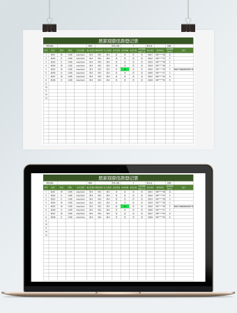 居家观察信息登记表