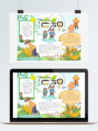 小清新芒种手抄小报