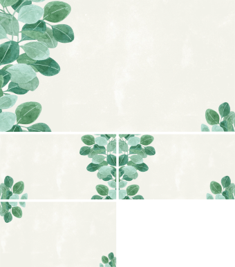 清新绿色水彩叶子PPT背景