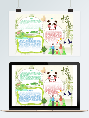 清新可爱的惊蛰小报word小报模板