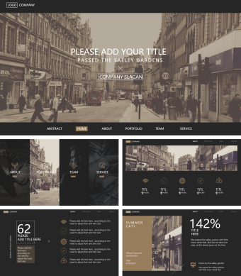 时尚简约杂志网页风工作总结PPT模板