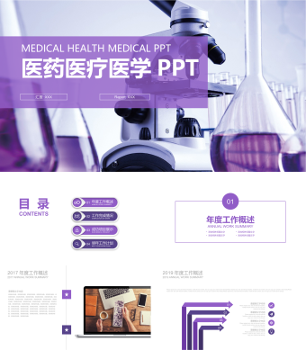 化学实验 医药医疗 医学实验PPT模板