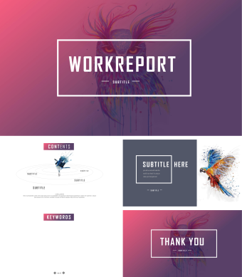 渐变设计工作总结PPT背景