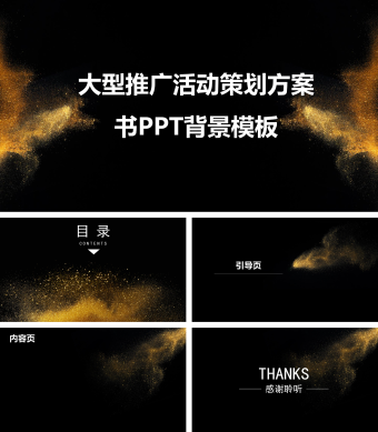 黑色大兴推广活动策划方案书PPT背景