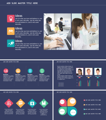 扁平欧美风彩色图表打包下载