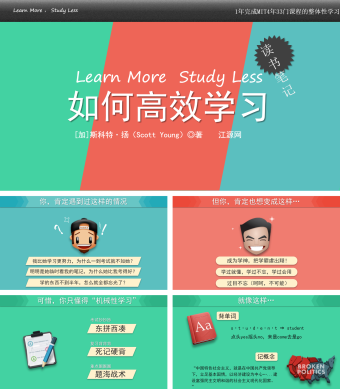 《如何高效学习》读书笔记PPT模板