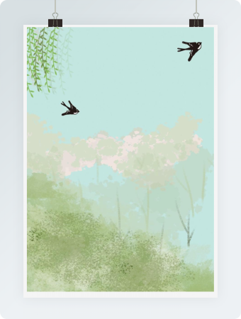 清明节企业办公信纸模板