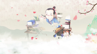 古风读书图文展示背景视频