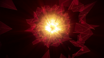 红色粒子光效变化展示背景视频