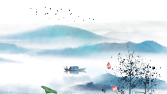 中国风荷花荷叶背景视频素材