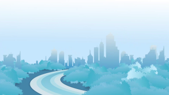 蓝色扁平化城市动态背景