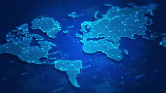 蓝色地图数据科技风背景视