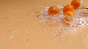 橙色背景金桔特写镜头