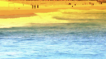 金黄色西班牙大浪