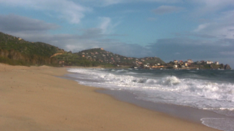 沙滩海浪特写镜头