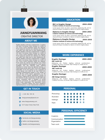 简约个性英文个人求职简历word模板