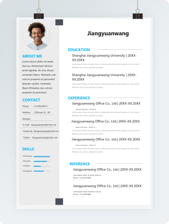 简约时尚英文求职简历