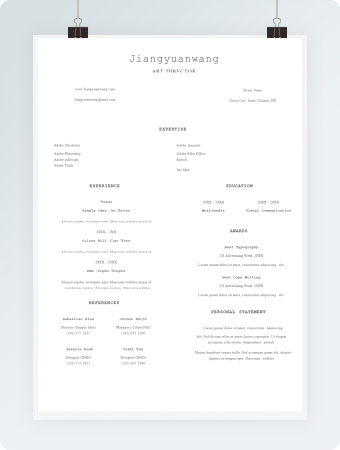 简洁英文简历模板