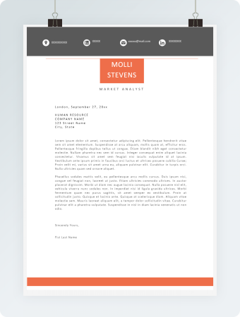 时尚商务英文简历格式模板