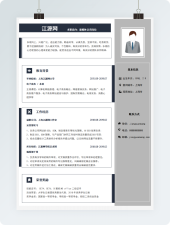 高级灰新媒体运营岗位简历