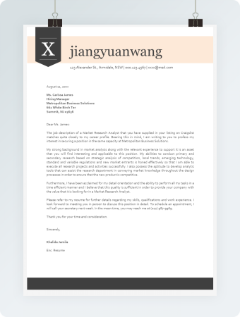 粉色唯美英文求职简历格式模板